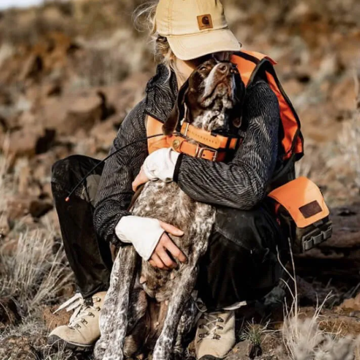 Woman Hugging Dog